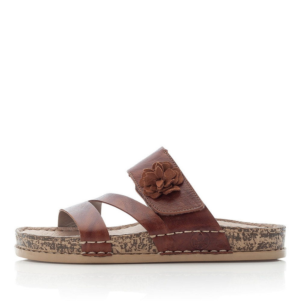 detail Dámske šľapky RIEKER 68251-22 hnedá S3