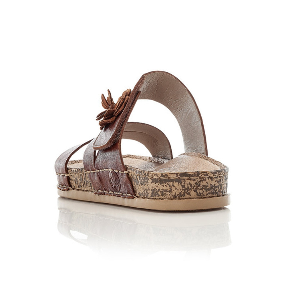 detail Dámske šľapky RIEKER 68251-22 hnedá S3