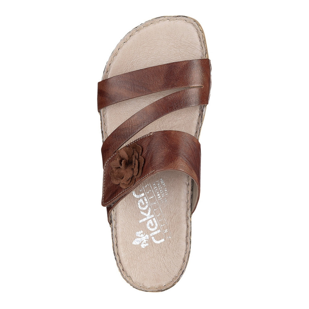 detail Dámske šľapky RIEKER 68251-22 hnedá S3