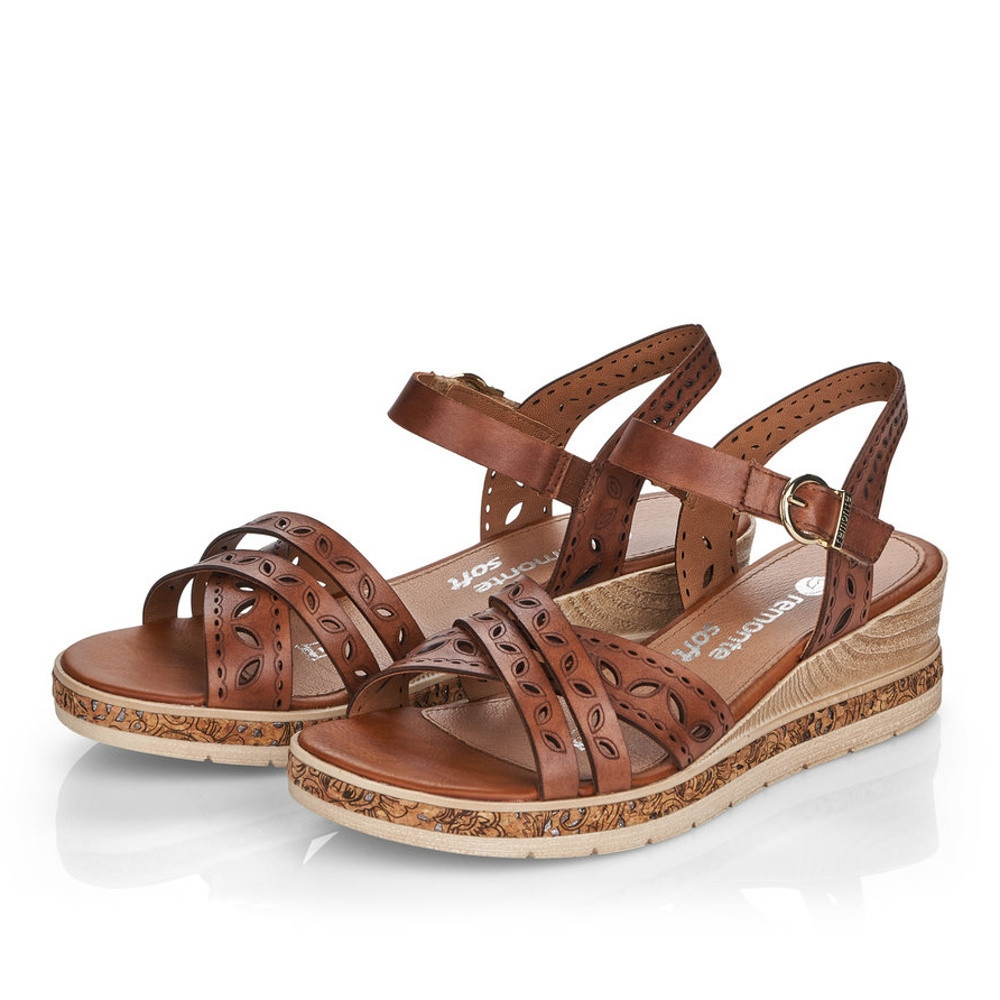 detail Dámské sandály REMONTE D3055-24 hnědá S2