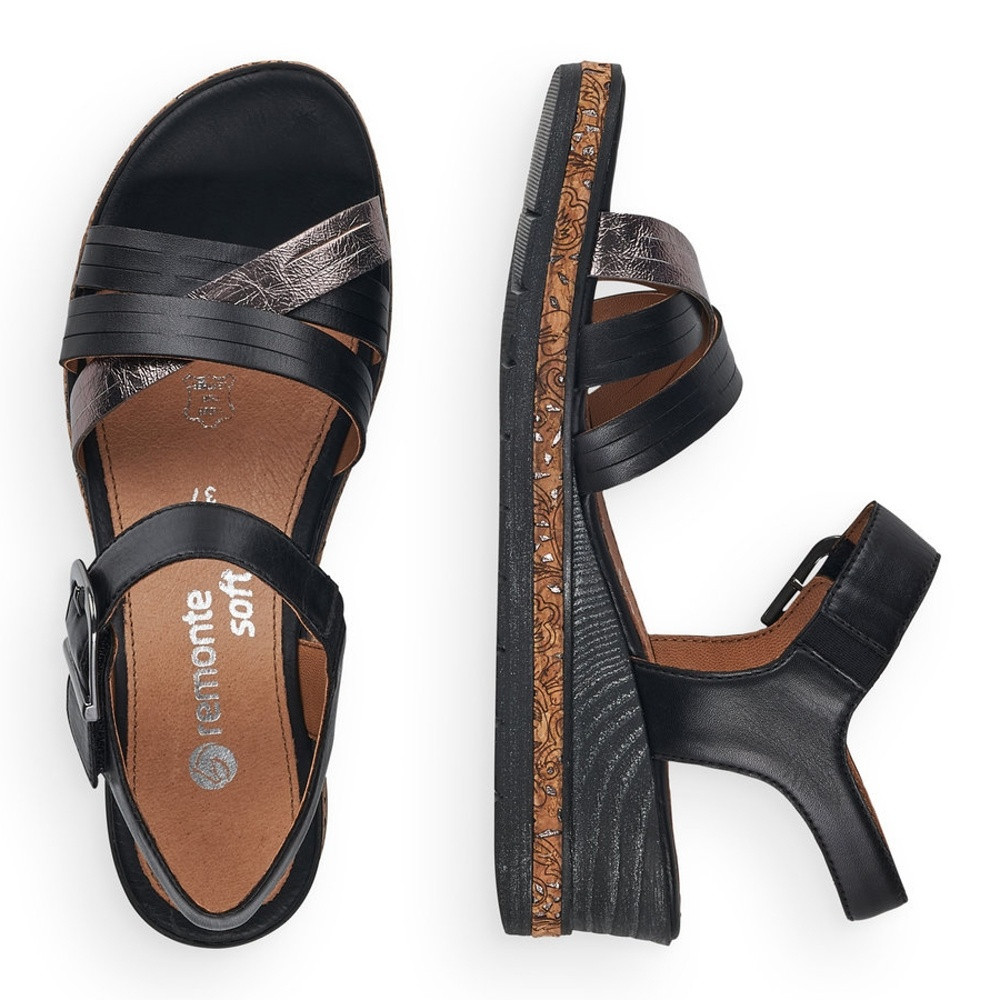 detail Dámské sandály REMONTE D3057-01 černá S1