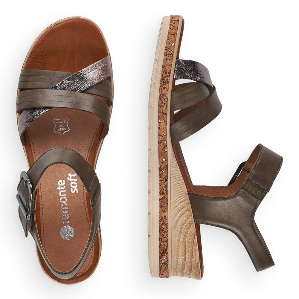 detail Dámské sandály REMONTE RIE-10200361-S1 zelená