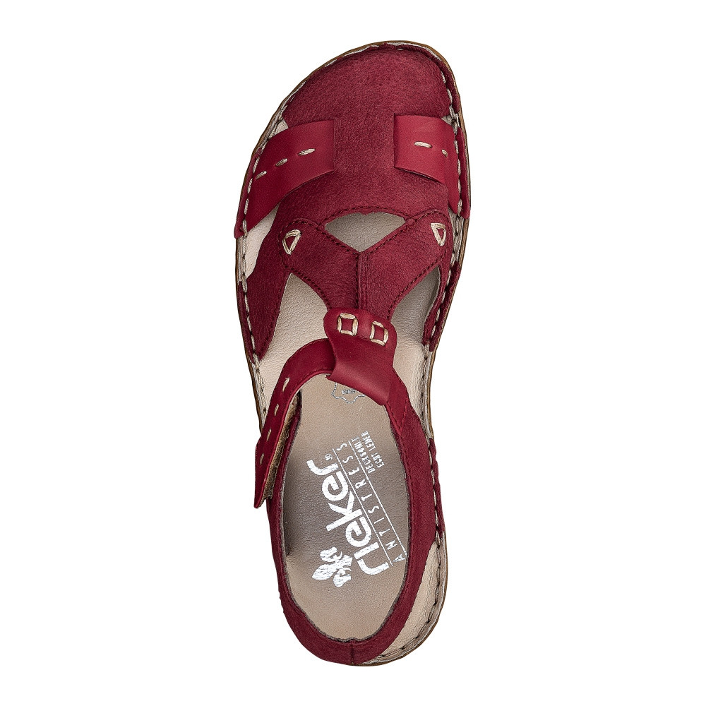 detail Dámské sandály RIEKER RIE-10200384-S2 červená