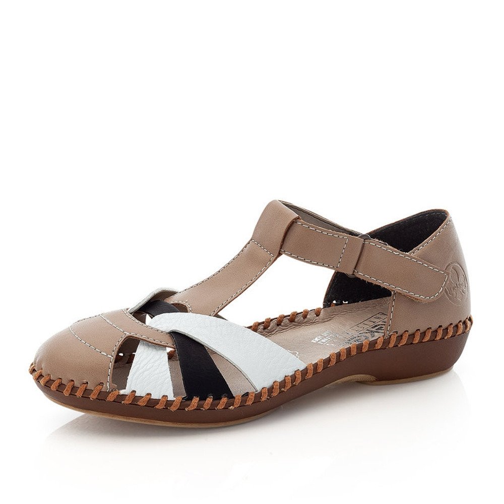 detail Dámské sandály RIEKER M1668-60 béžová S1