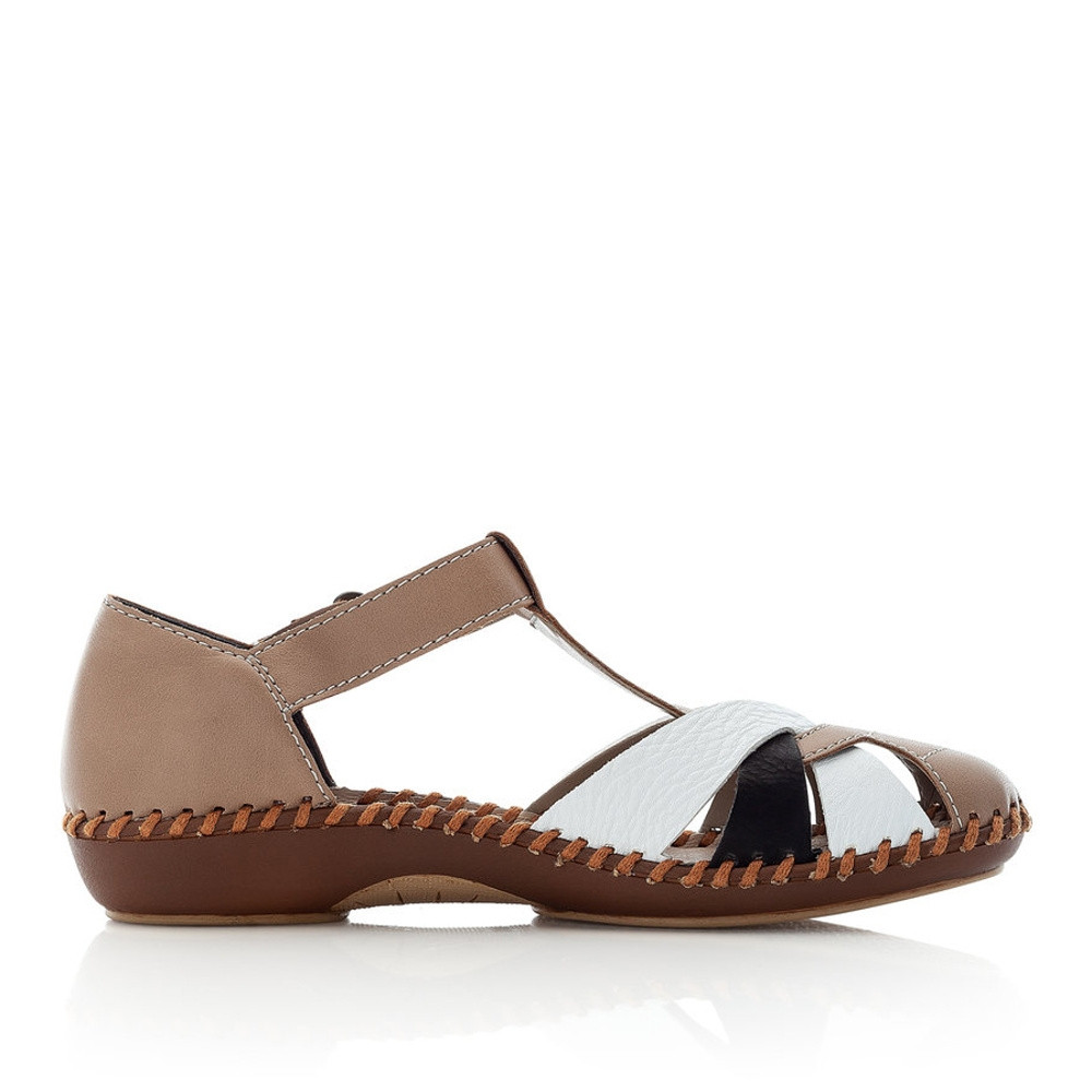 detail Dámské sandály RIEKER RIE-10200392-S1 béžová