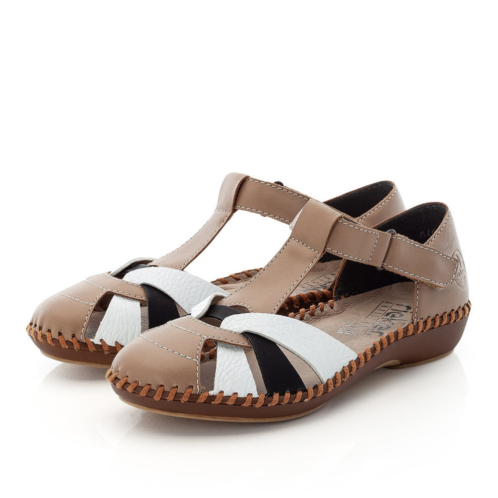 detail Dámské sandály RIEKER RIE-10200392-S1 béžová