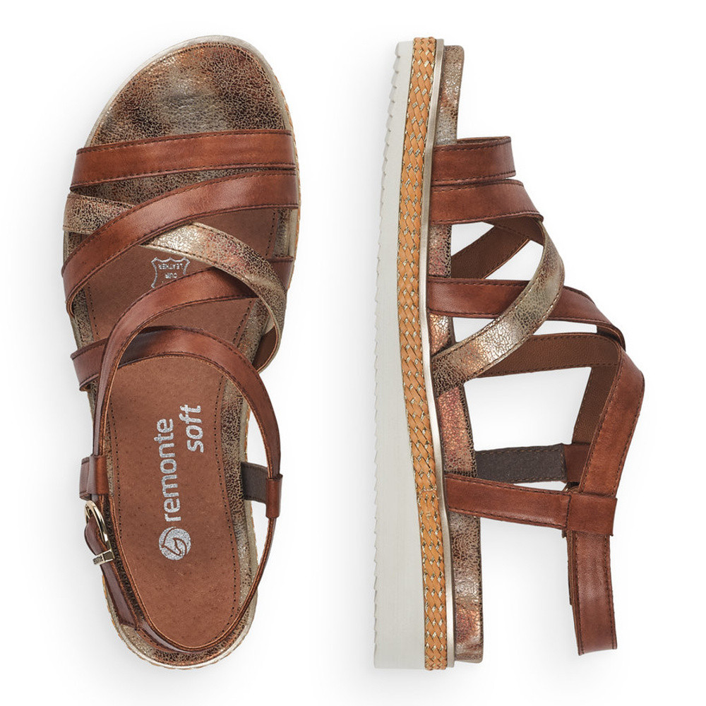detail Dámské sandály REMONTE R4550-24 hnědá S1