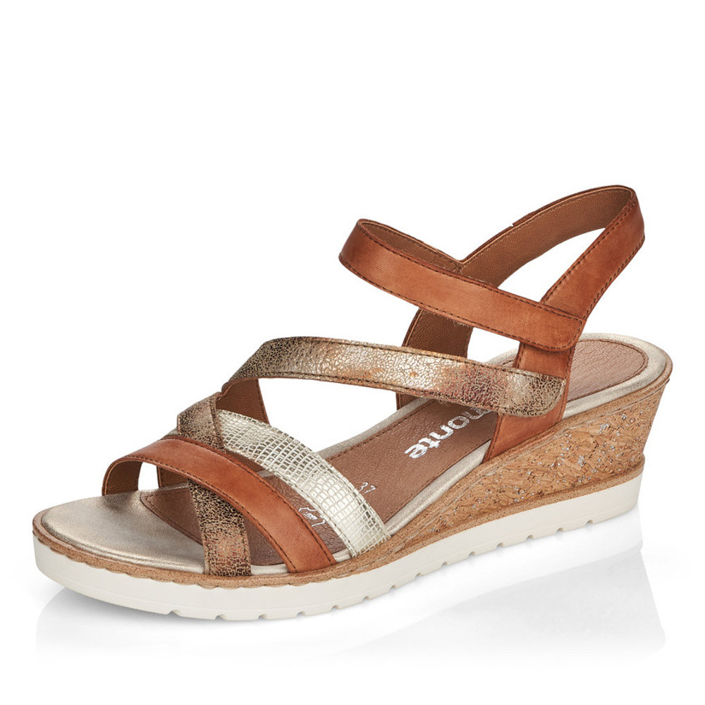 detail Dámské sandály REMONTE RIE-10200408-S2 hnědá