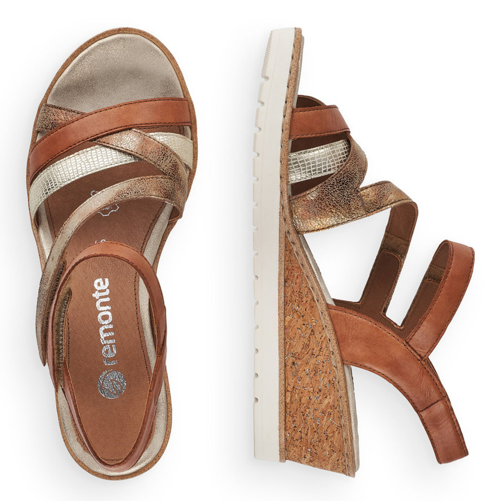 detail Dámské sandály REMONTE RIE-10200408-S2 hnědá