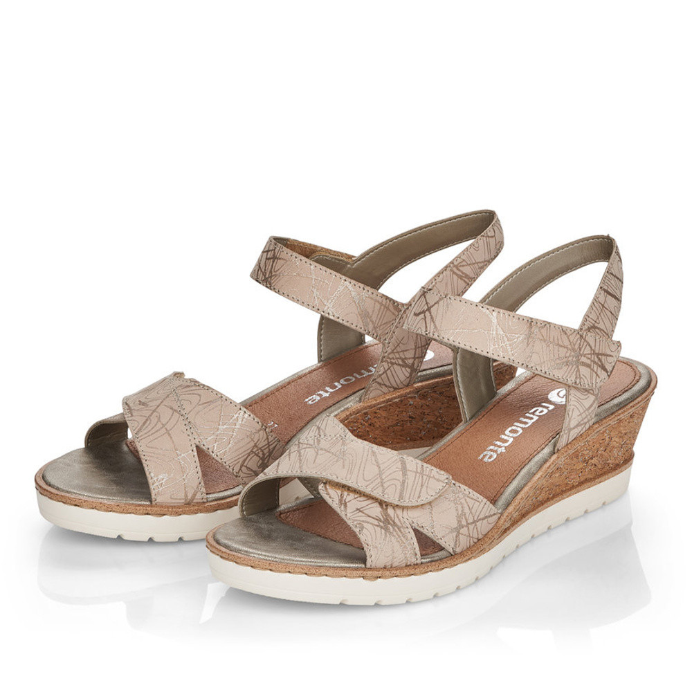 detail Dámské sandály REMONTE RIE-10200409-S1 béžová