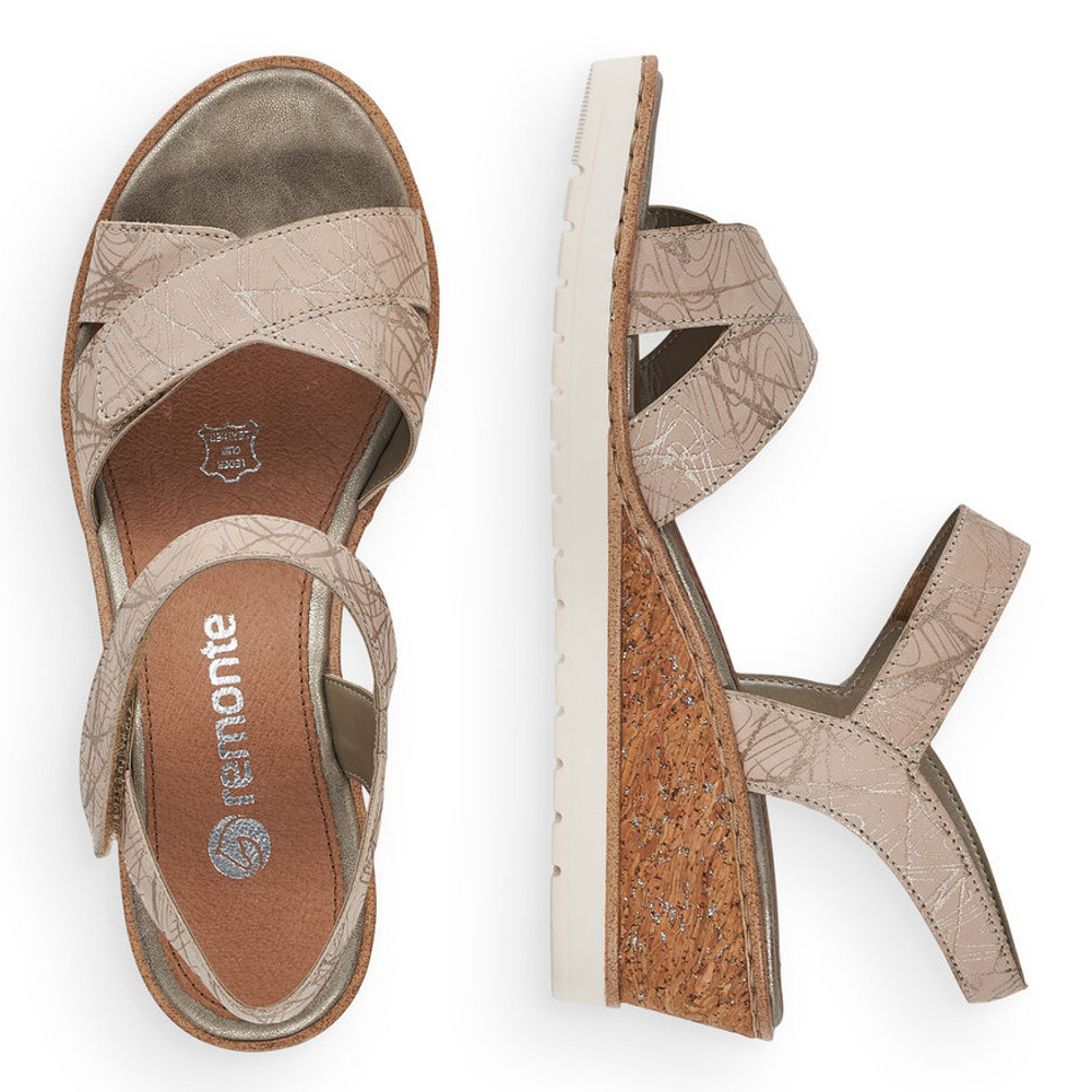 detail Dámské sandály REMONTE RIE-10200409-S1 béžová