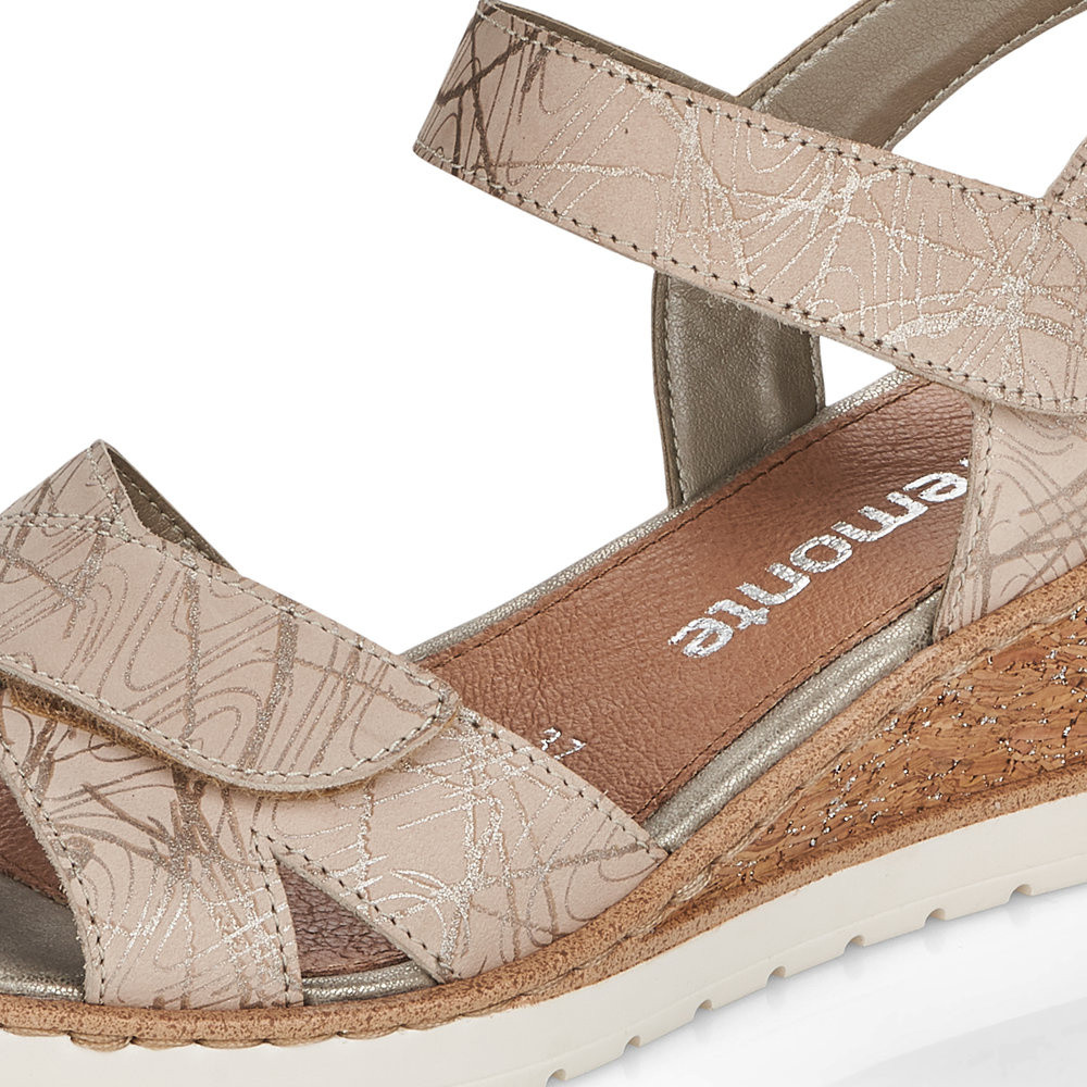 detail Dámské sandály REMONTE RIE-10200409-S1 béžová