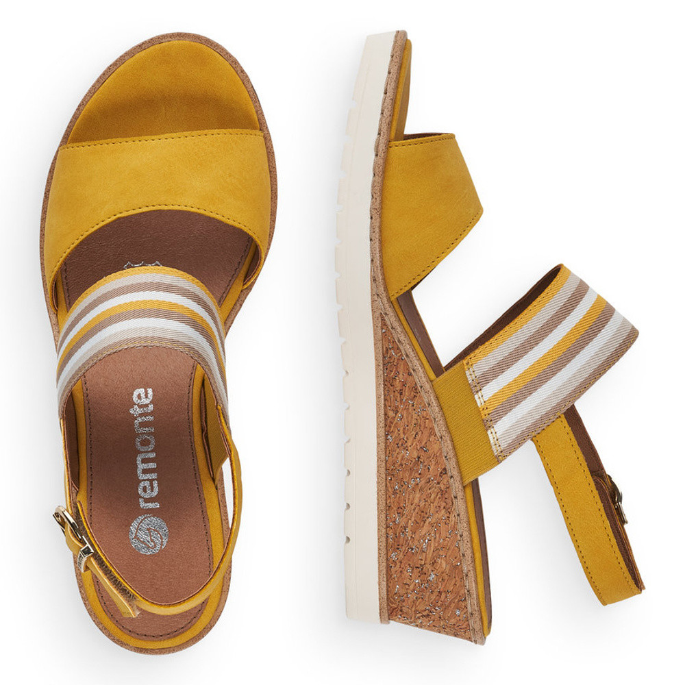 detail Dámské sandály REMONTE RIE-10200411-S1 žlutá