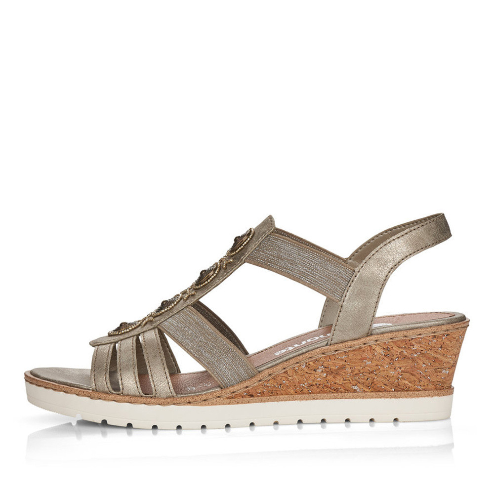 detail Dámské sandály REMONTE R6256-90 zlatá S1