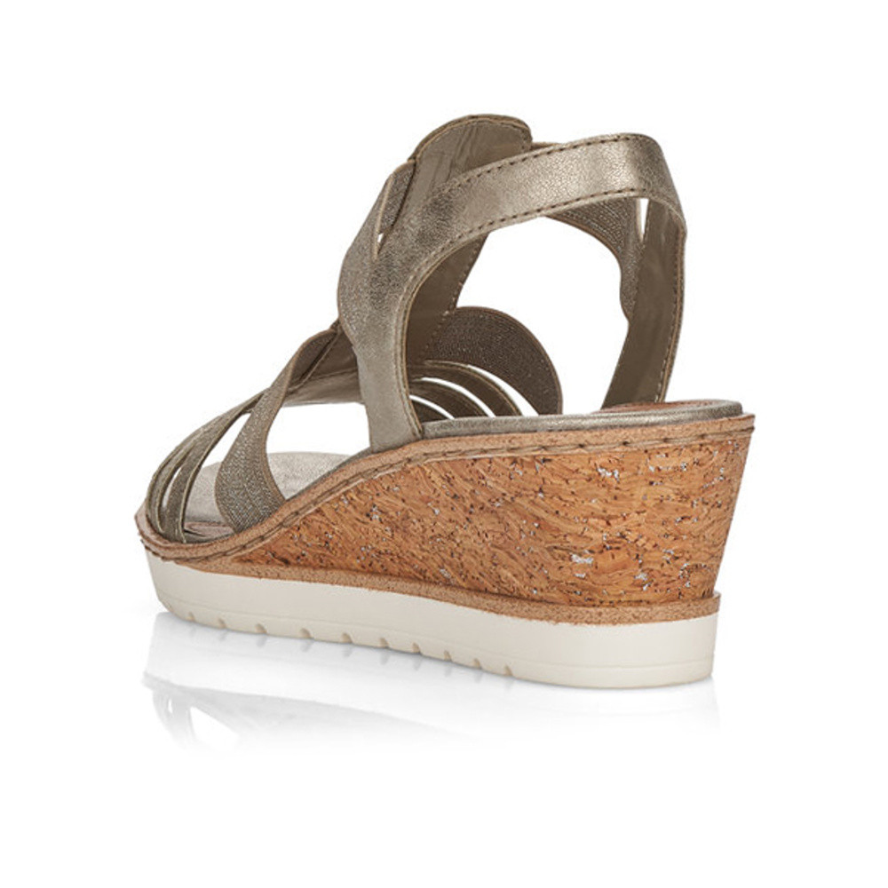 detail Dámské sandály REMONTE R6256-90 zlatá S1