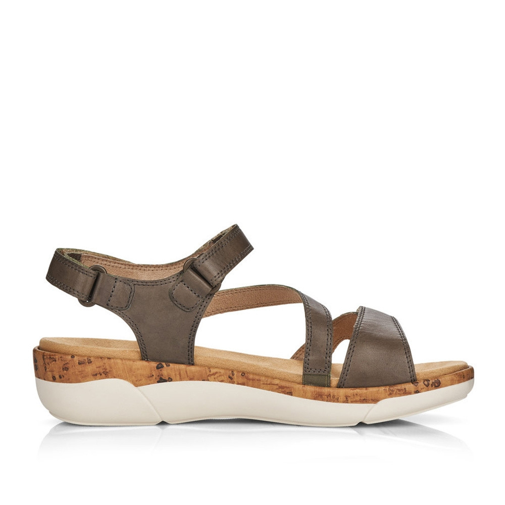 detail Dámske sandále REMONTE R6850-54 zelená S1