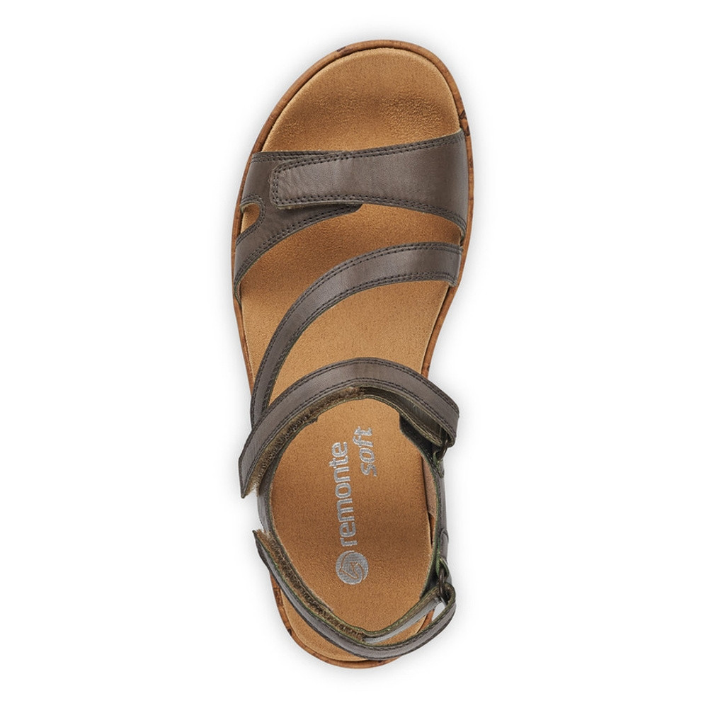 detail Dámske sandále REMONTE R6850-54 zelená S1