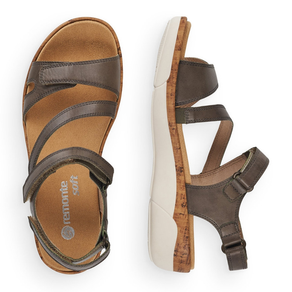 detail Dámske sandále REMONTE R6850-54 zelená S1