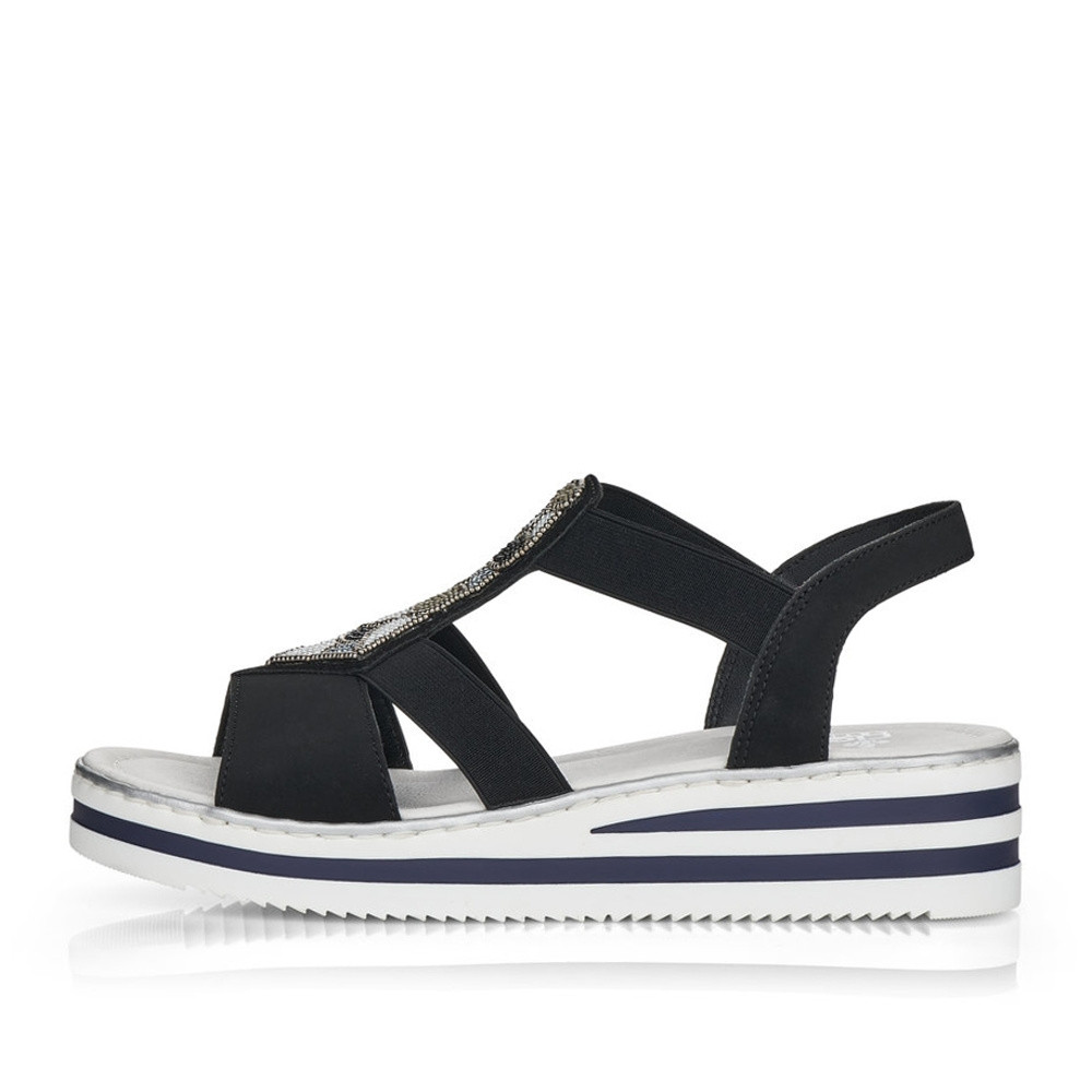 detail Dámské sandály RIEKER RIE-10200431-S1 černá