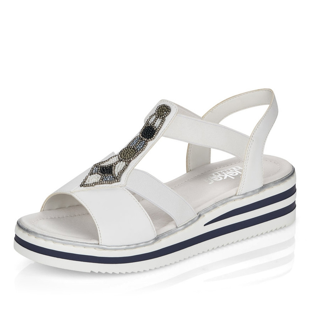 detail Dámské sandály RIEKER V02G9-80 bílá S1