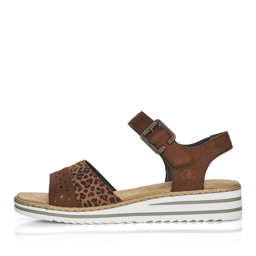 detail Dámské sandály RIEKER RIE-10200441-S1 hnědá