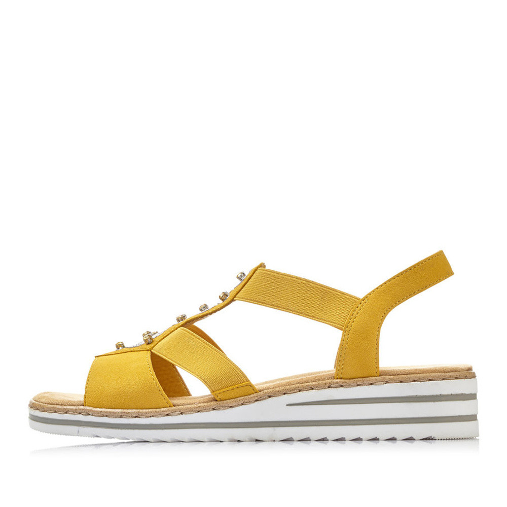 detail Dámské sandály RIEKER RIE-10200443-S1 žlutá