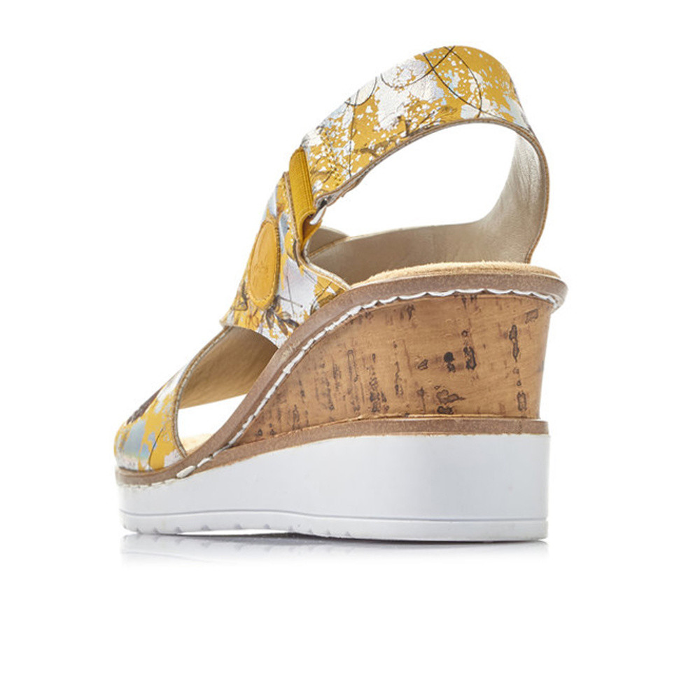 detail Dámské sandály RIEKER RIE-10200458-S1 žlutá