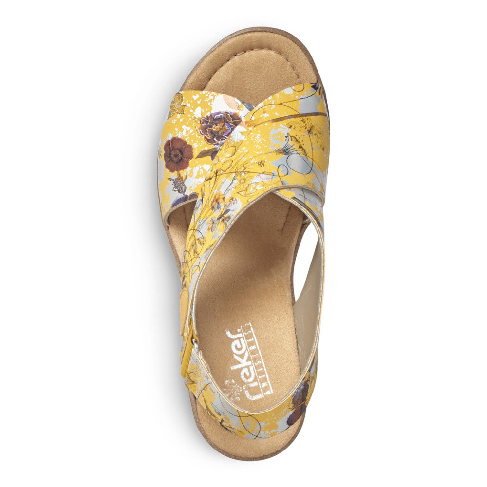 detail Dámské sandály RIEKER RIE-10200458-S1 žlutá