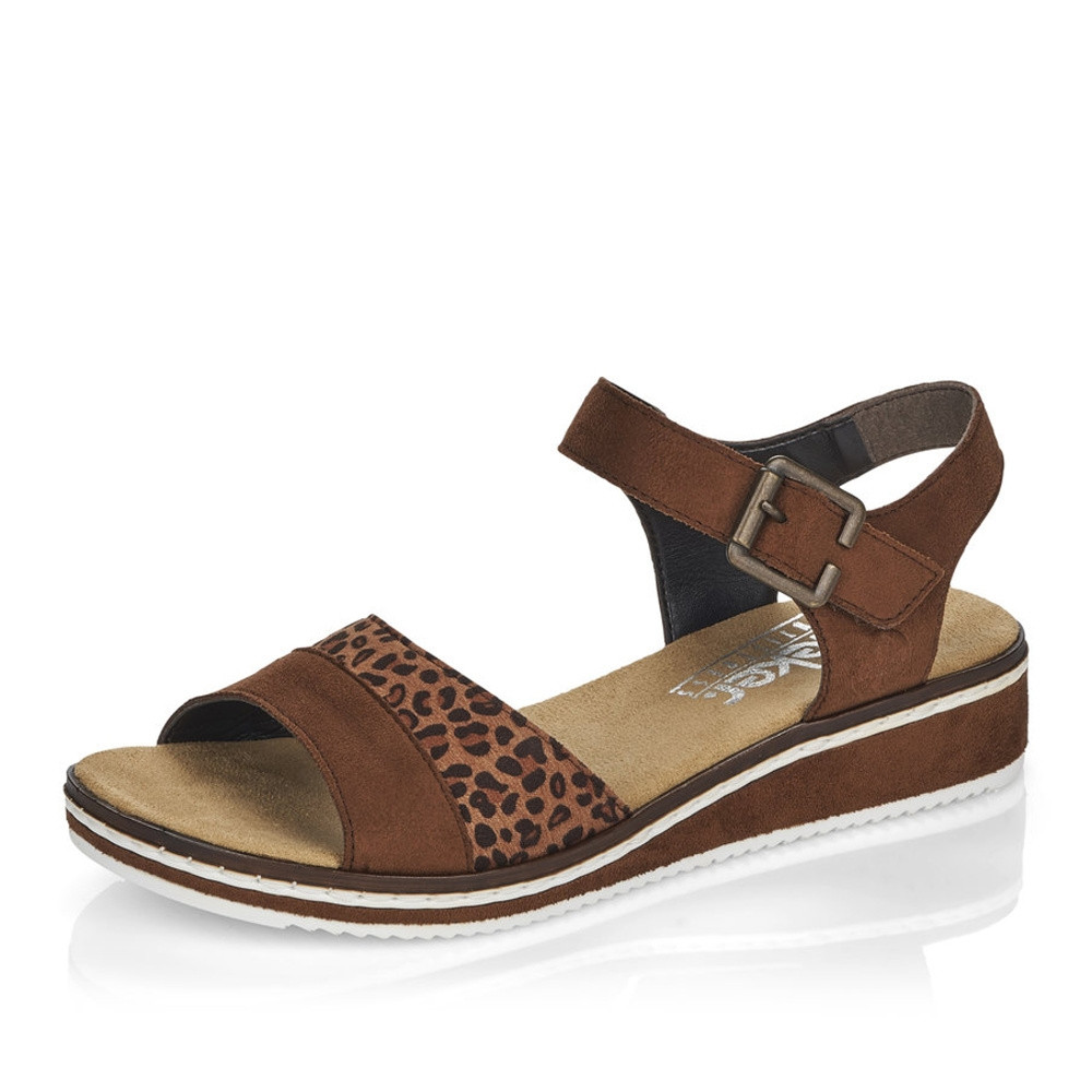 detail Dámské sandály RIEKER RIE-10200459-S1 hnědá