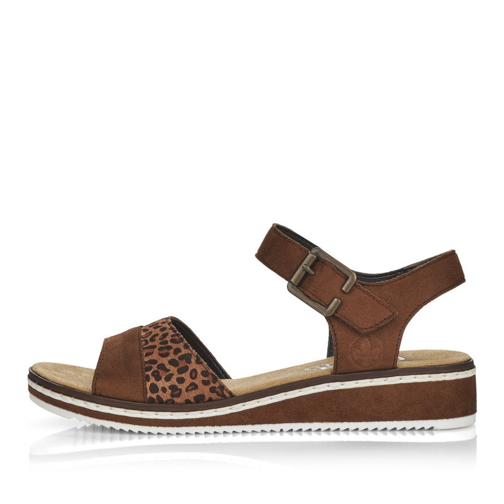 detail Dámské sandály RIEKER RIE-10200459-S1 hnědá