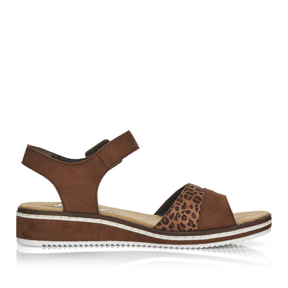 detail Dámské sandály RIEKER RIE-10200459-S1 hnědá