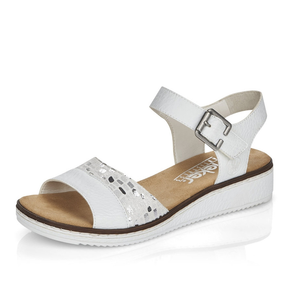 detail Dámské sandály RIEKER V3626-80 bílá S1