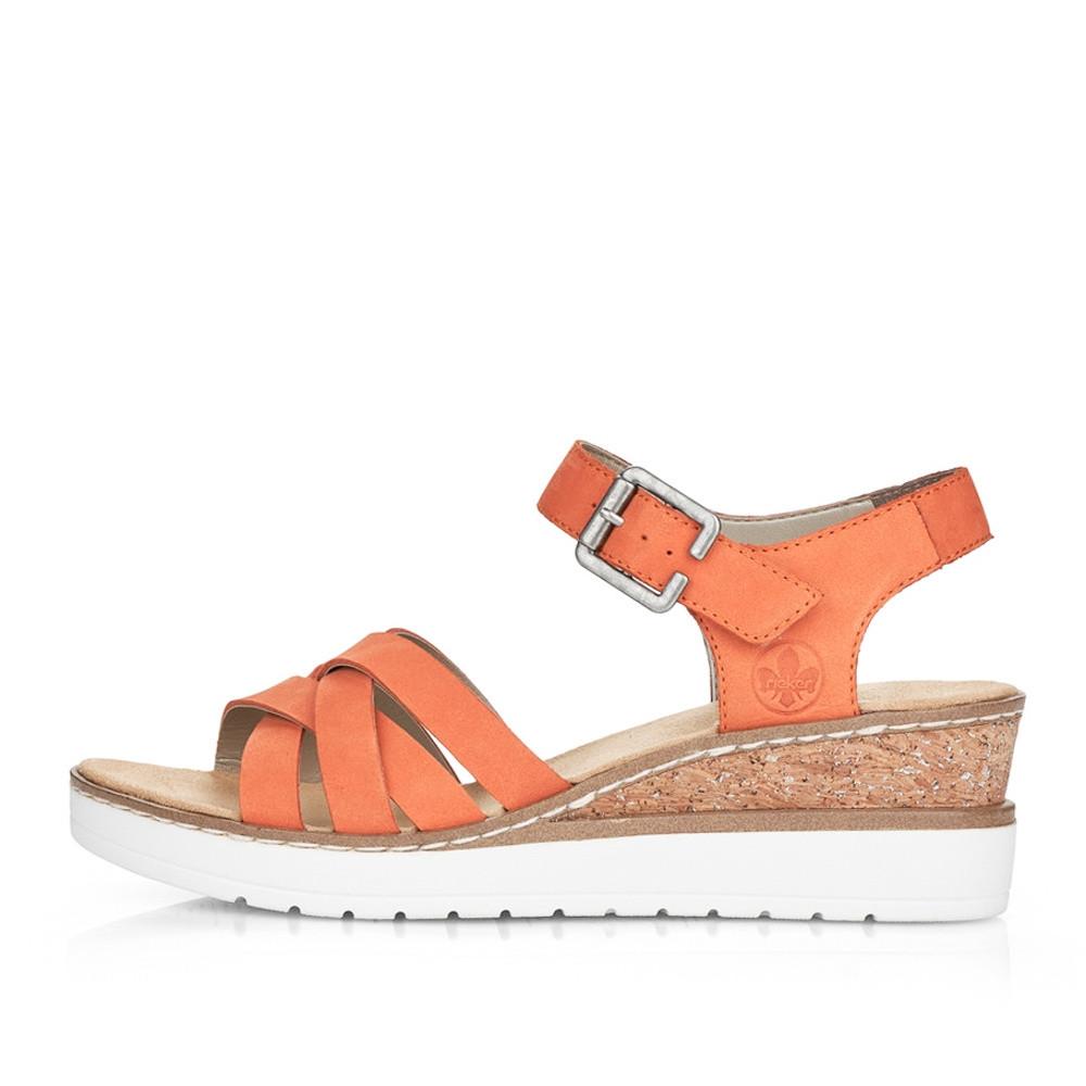 detail Dámské sandály RIEKER RIE-10200473-S1 oranžová