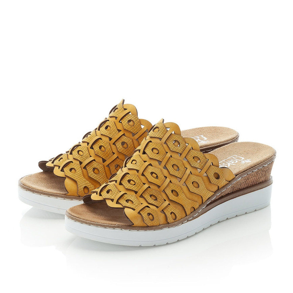 detail Dámské nazouváky RIEKER RIE-10200474-S1 žlutá