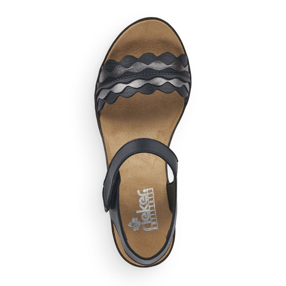 detail Dámské sandály RIEKER V38F3-00 černá S3