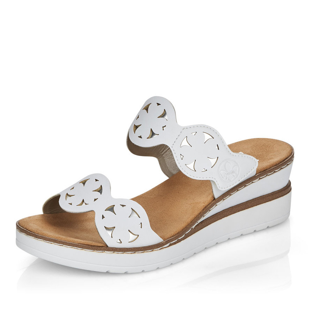 detail Dámské nazouváky RIEKER V38P5-80 bílá S1