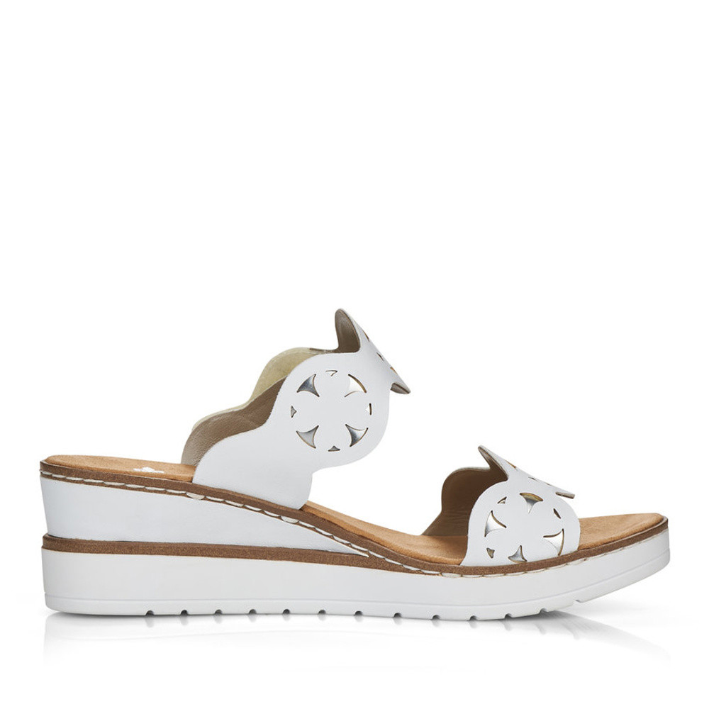 detail Dámské nazouváky RIEKER V38P5-80 bílá S1