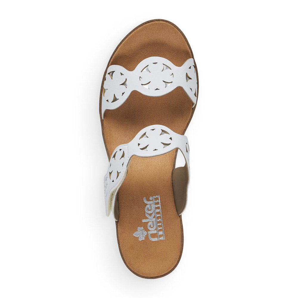 detail Dámské nazouváky RIEKER V38P5-80 bílá S1