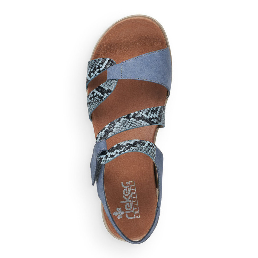 detail Dámské sandály RIEKER V5069-12 modrá S1