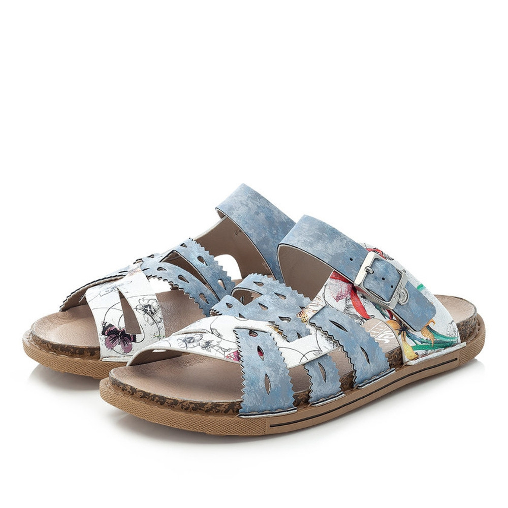 detail Dámské nazouváky RIEKER RIE-10200500-S1 modrá