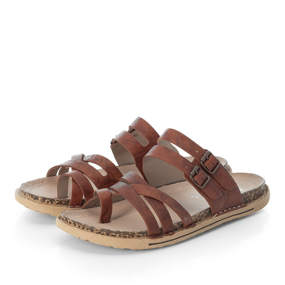 detail Dámské nazouváky RIEKER V5498-22 hnědá S1