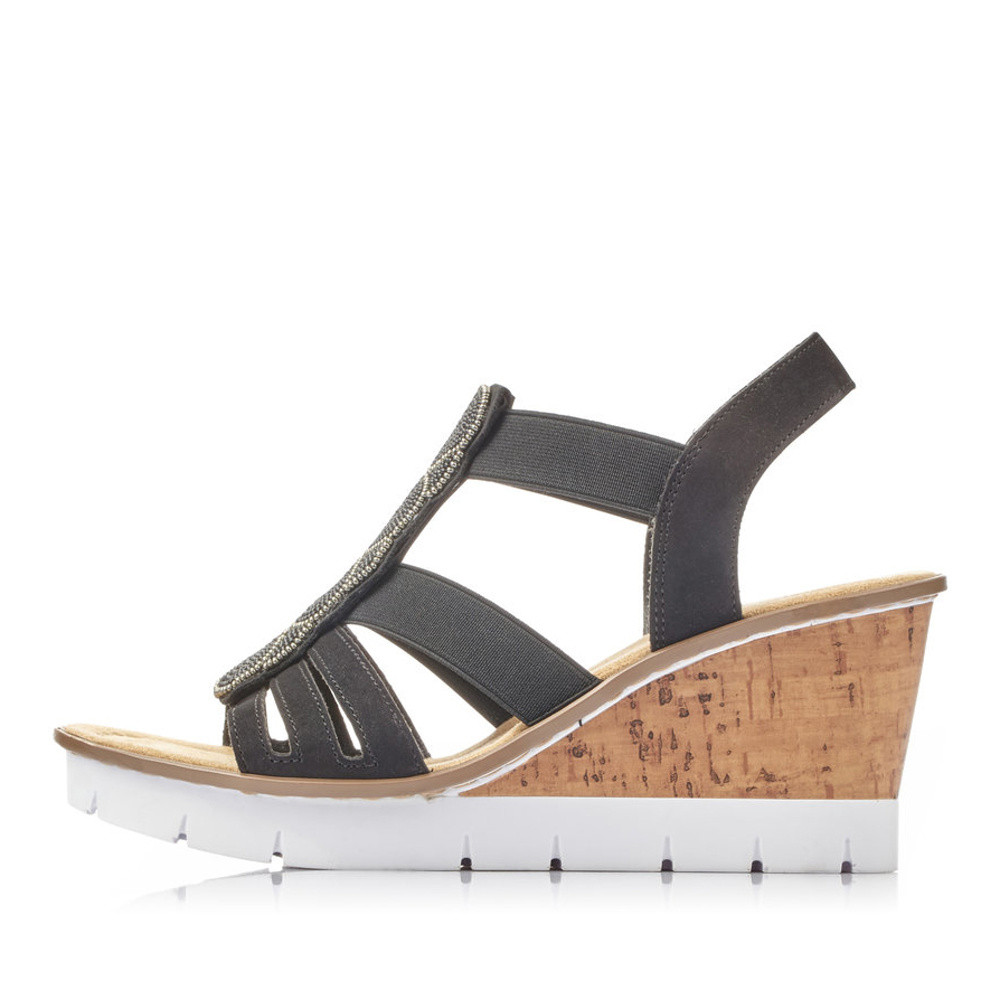 detail Dámske sandále RIEKER V55D8-00 čierna S1