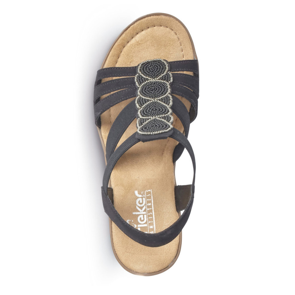 detail Dámske sandále RIEKER V55D8-00 čierna S1