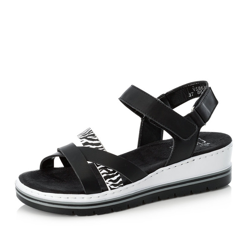 detail Dámské sandály RIEKER V5863-00 černá S1