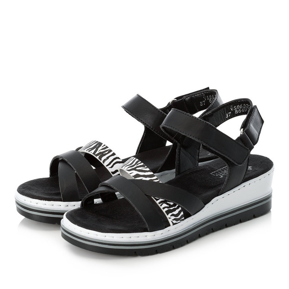 detail Dámské sandály RIEKER RIE-10200505-S1 černá