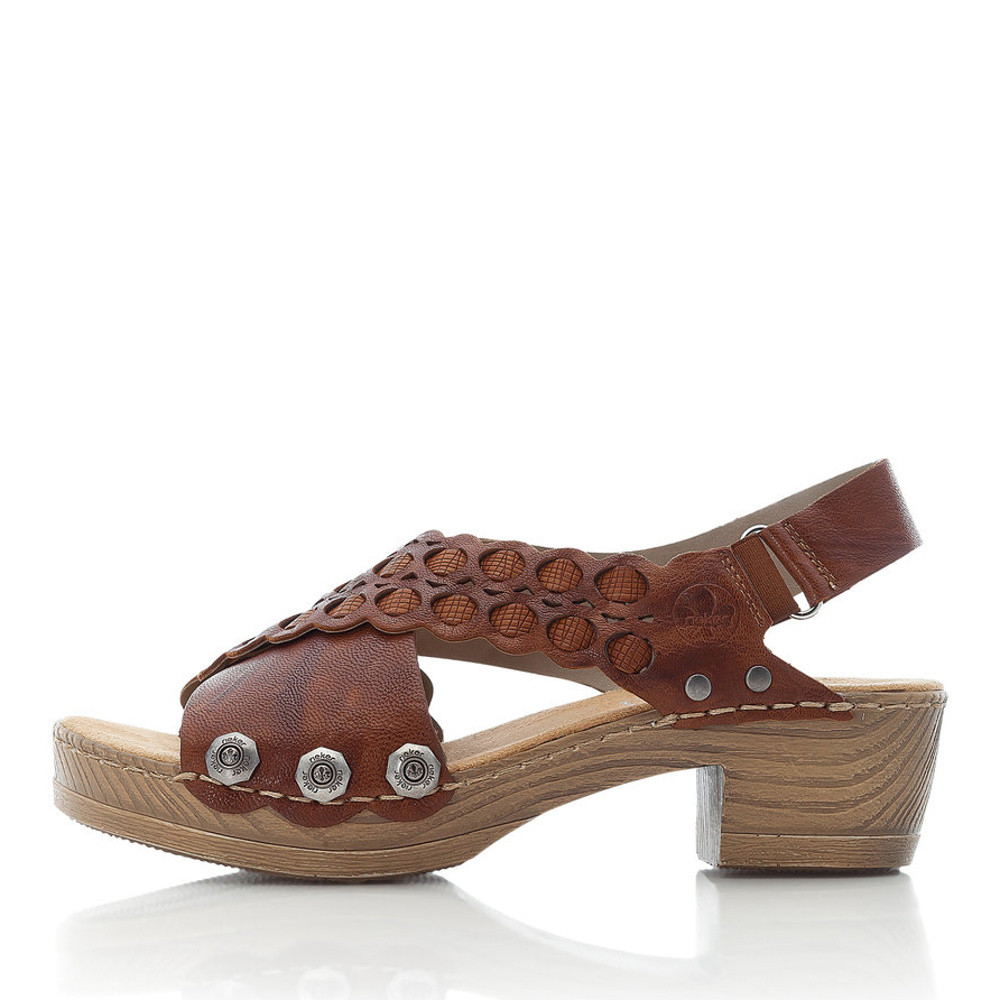 detail Dámské sandály RIEKER RIE-10200517-S2 hnědá