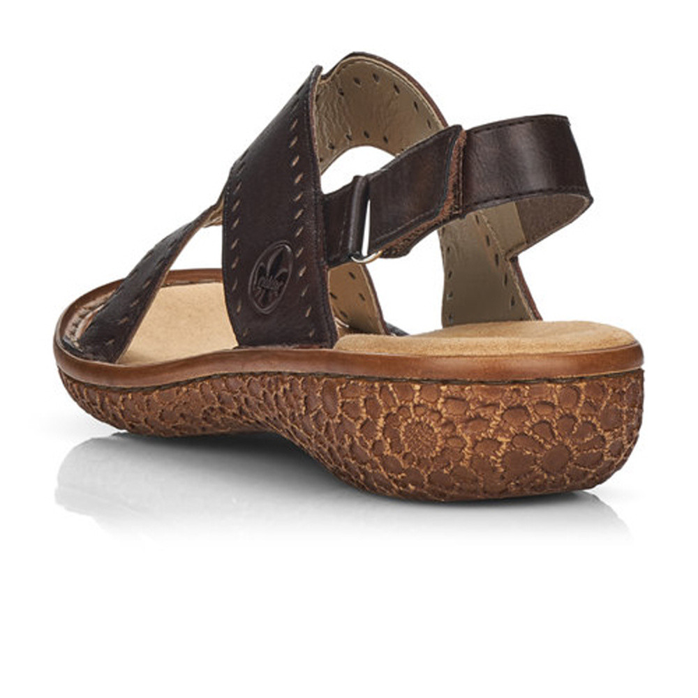 detail Dámské sandály RIEKER RIE-10200518-S1 hnědá