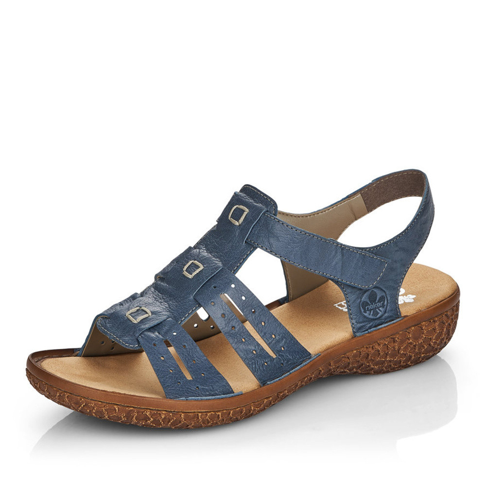 detail Dámské sandály RIEKER V6917-12 modrá S2