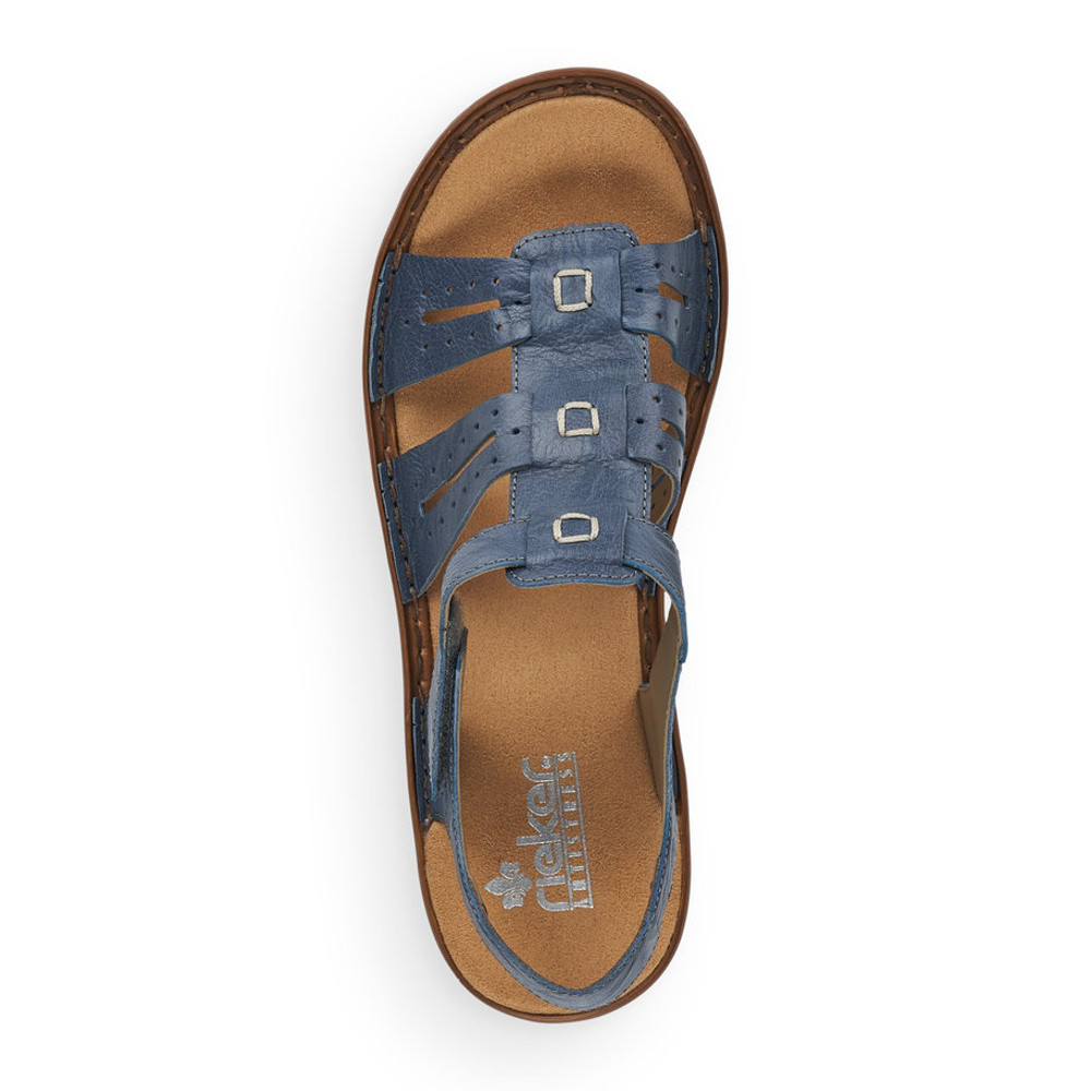 detail Dámské sandály RIEKER V6917-12 modrá S2