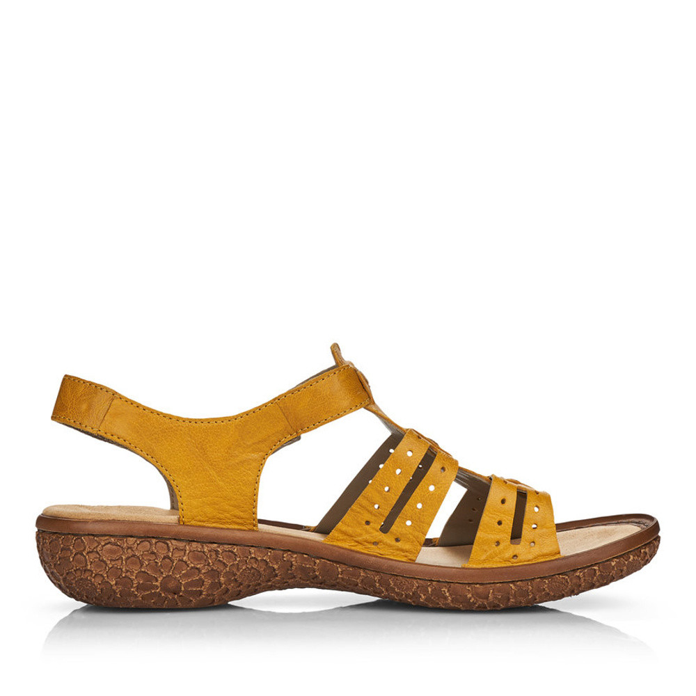 detail Dámské sandály RIEKER V6917-68 žlutá S2